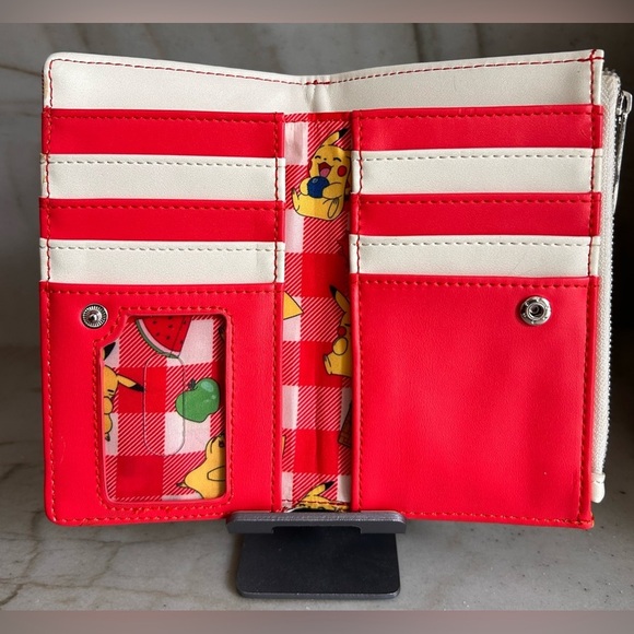 Loungefly Red Checkered Pikachu Picnic Wallet - Picture 6 of 11